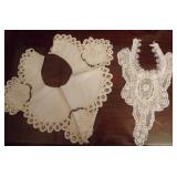 Two 1980s Hand Made Lace Collars with Pear
