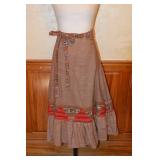 70s Importadores del Mundo Cotton Wrap Skirt - O/S