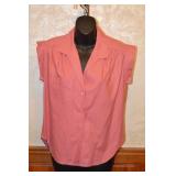 1980s Genesee Silk Pleated Blouse - S/M