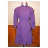 80s Starina Ruffled Western Cotton Dress - S