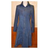 70s Oops California Denim Shirt Dress - M