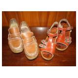 2 Pair 70s Famolare Get Up Leather Shoes, Size 6