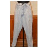 80s P.S. Gitano Acid Wash Pleat Front Jeans - M