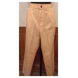 1970s-80s Peach High Waist Cotton Trousers, Small