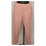 80s Liz Claiborne Pink Cotton Side Snap Pants - S