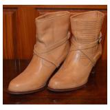 80s CIRCLE S Made in Brazil Tan Leather Boots 6.5B