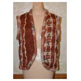 70s80s Avante Garde Dada Silk Quilted Vest  - M