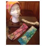 1970s-1980s Boho Chic Headbands & Plaid Head Scarf
