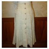 1980s Handmade Knit Embroidered Skirt w/Ionic