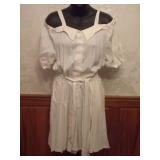 1990s Rayon Off Shoulder Romper, Medium