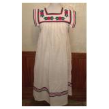 NAQUI 1980s White Cotton A-Line Pinafore Caftan