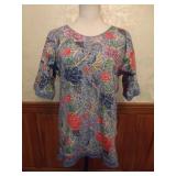 80s 90s Indonesian Cotton Batik Tunic Tee