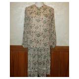 1980s Womens Cotton Botanical 2 Piece Skirt Set