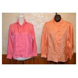 1980s JH Collectibles Silk Power Blouse Duo