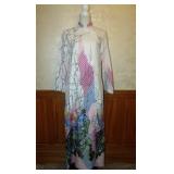 Vtg 70s Christian Dior Chinoiserie Lounge Dress-S