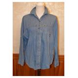 80s Cherokee Chambray Denim Oversized Shirt - S/M