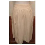 Late 70s Liz Claiborne Ivory All Silk Skirt