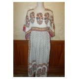 1970s All Cotton Scarf Folk Style Caftan