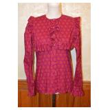 First Gen 80s Liz Claiborne Prairie Core Blouse -