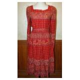 1970s-80s Rayon Bandana Print Prairie Two-Piece