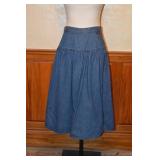 1980s Rivington Denim Western Style Skirt - S/M