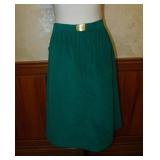 70s-80s Sassoon Teal Green Corduroy Skirt