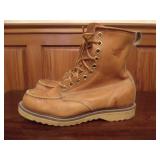 70s-80s Texas Steer Brown Leather Work Boots 9D