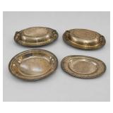 Lot of 4 Silver Plated Serving Dishes 2 Lidded