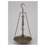 Brass Steelyard Scale with Copper Pan