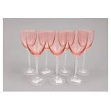 Slovakian Pink Wine Glasses (7)