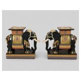 Glazed Ceramic Elephant Garden Seats