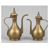 Vintage Middle Eastern Brass Dallah Pots