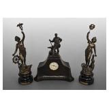 Vintage German Kaiser Industrial Clock Set