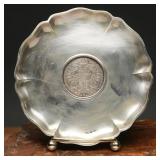 Italian Silver Dish with Maria Theresa Thaler,