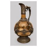 Renaissance Revival Amber Glass Metal-Caged Decan