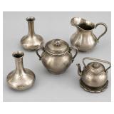 Dutch Pewter Tableware Set By Koninklijke Holland
