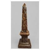 Neoclassical Brecciated Marble Obelisk, 16"