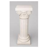 White Plaster Corinthian Column Pedestal