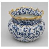 Antique Victorian Flow Blue Valerie Jardinière