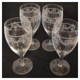 Mikasa Valcenis Etched Crystal Iced Tea Glasses