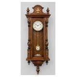 German Wall Regulator Clock With Key, Circa Late