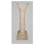 White Composite Corinthian Style Pedestal Column