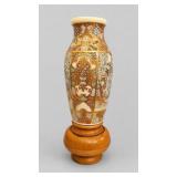 Japanese Satsuma-Style Gilt Ceramic Vase, c. 20th