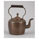 Georgian-Victorian Copper and Brass Tea Kettle