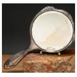 Antique Sterling Silver Hand Mirror, 347g