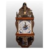 Dutch Zaanse Wall Clock, Hermle 1980, Delft Dial
