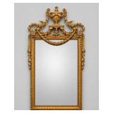 LaBarge Giltwood Wall Mirror w Urn Crest Louis