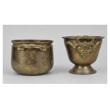 Brass Vessels with Ornate Handles (2)