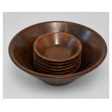 Vermont Original Walnut Salad Bowl Set by Dorsett