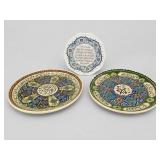 Three Islamic Decorative Plates Ceramic